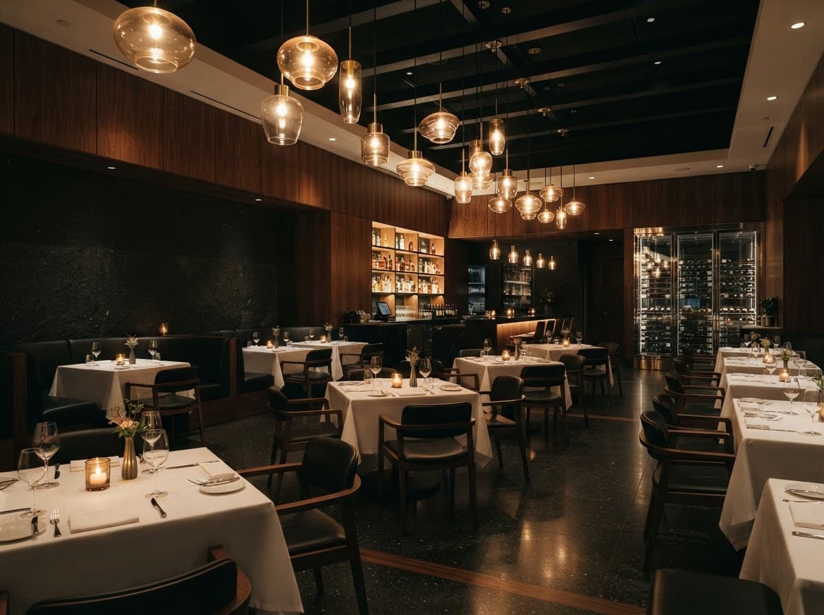 Savora's warm, candlelit dining room